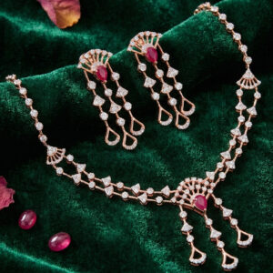 Pink Lustre Diamond Set  - 18K Jewellery