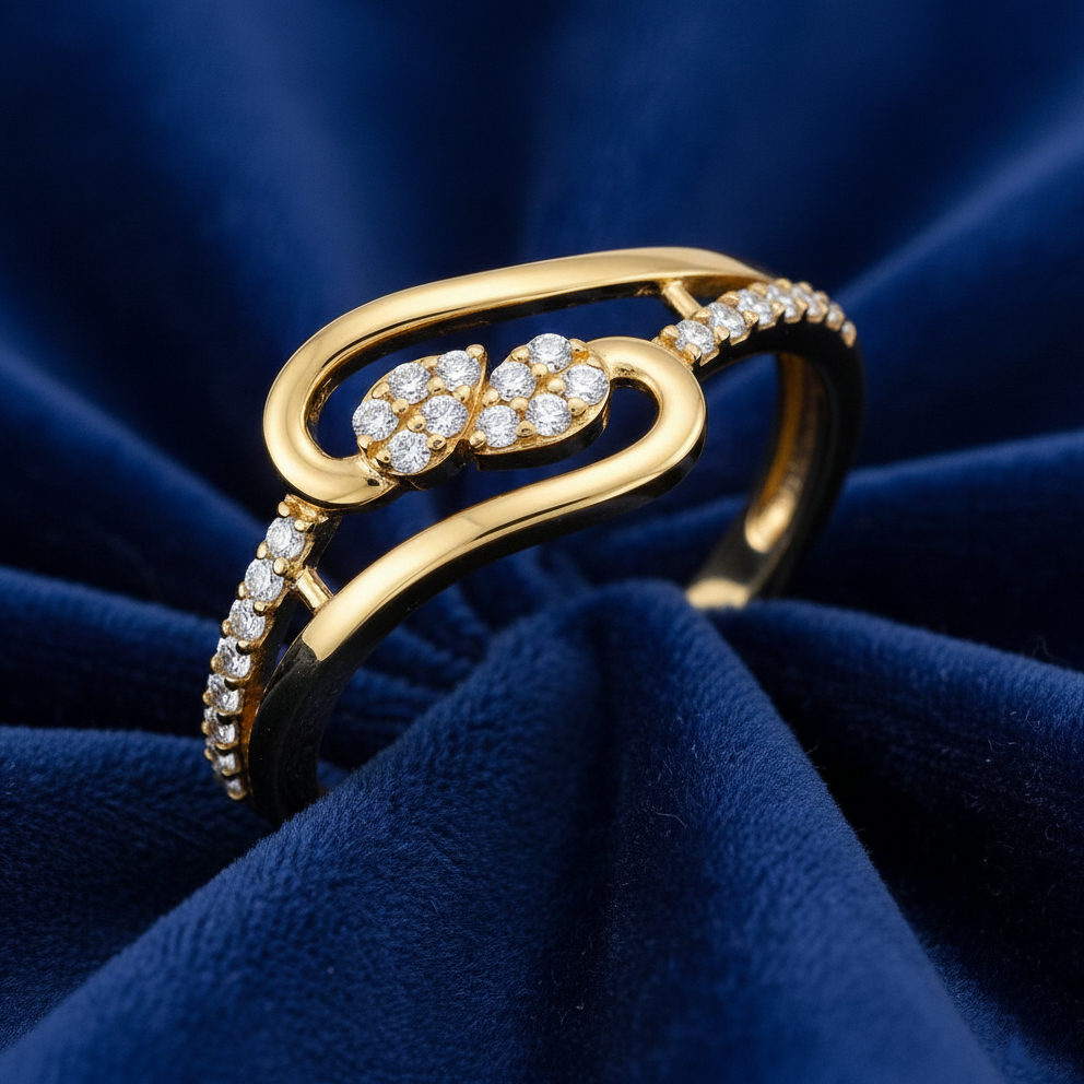 Golden Loop Spark Ring - 22K Jewellery Golden Loop Spark Ring - 22K Jewellery