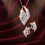 Whispering Wings Diamond Pendant Set - 18K Jewellery