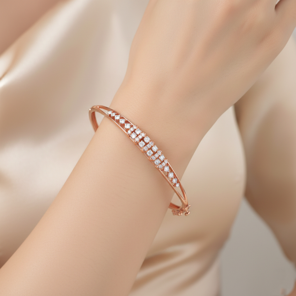 Radiant Rose Diamond Bracelet - 18K Jewellery Radiant Rose Diamond Bracelet - 18K Jewellery