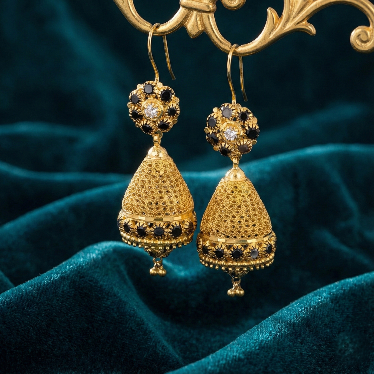 Royal Kala Gold Jhumkas - 22K Jewellery Royal Kala Gold Jhumkas - 22K Jewellery