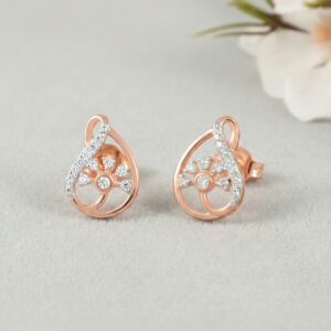 Elegant Aura Diamond Studs - 18K Jewellery