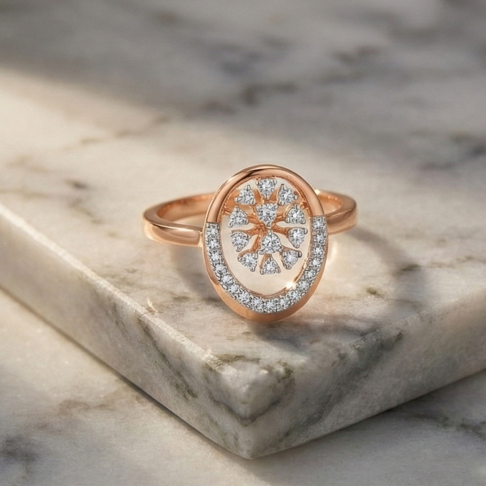 Starburst Halo Diamond Ring - 18K Jewellery Starburst Halo Diamond Ring - 18K Jewellery