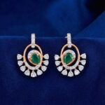 Emerald Halo Diamond Studs - 18K Jewellery