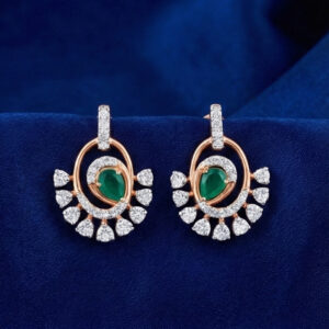 Emerald Halo Diamond Studs - 18K Jewellery