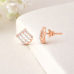 DIAMOND WAVE FAN STUDS - 18K JEWELLERY