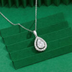 Elegant Pear Diamond Pendant - 18K Jewellery
