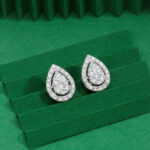 Elegant Pear Diamond Earwear - 18K Jewellery