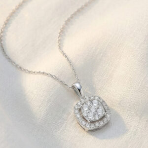 Shimmering Frame Diamond Pendant - 18K Jewellery