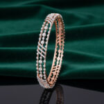 Glittering Wave Diamond Bangle - 18K Jewellery