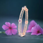 Ruby Bloom Diamond Bangle - 18K Jewellery