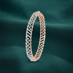 Dual Weave Diamond Bangle - 18K Jewellery