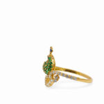 Peacock Whisper Gold Ring - 22K Jewellery