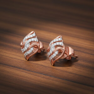 WAVES OF GRACE DIAMOND STUDS - 18K JEWELLERY