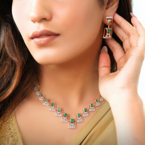 Regal Rows Diamond Set  - 18K Jewellery