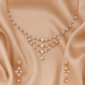 Diamond Lattice Charm Set  - 18K Jewellery