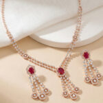 Crimson Delight Diamond Set  - 18K Jewellery
