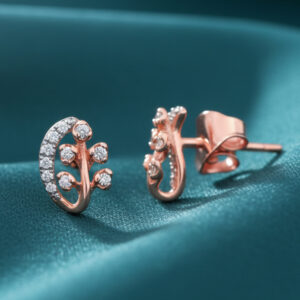CRESCENT BLOOM DIAMOND EARRINGS - 18K JEWELLERY