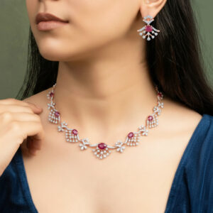 Scarlet Bloom Diamond Set  - 18K Jewellery