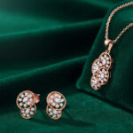 Arctic Bloom Diamond Pendant Set - 18K Jewellery