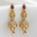 Nritya Rani Temple Drop Gold Earrings - 22K Jewellery