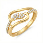 Golden Loop Spark Ring - 22K Jewellery