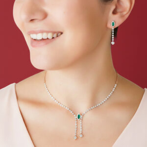 Verdant Mist Diamond Set - 18K Jewellery