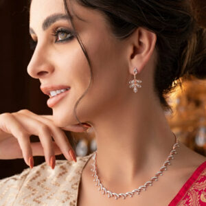 Whispering Willow Diamond Set - 18K Jewellery