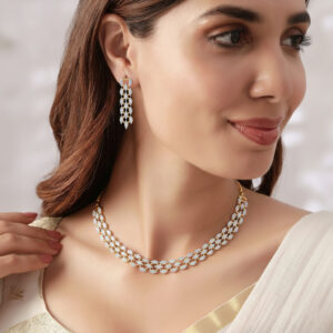 Elegant Layered Diamond Set - 18K Jewellery