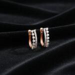 SPARKLING HOOP ELEGANCE DIAMOND EARRINGS- 18K JEWELLERY