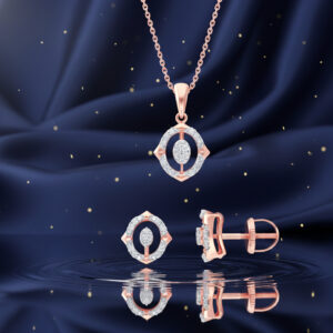 Mystic Eye Diamond Pendant Set - 18K Jewellery