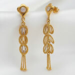 Suvarna Flow Gold Earrings - 22K Jewellery