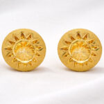 Surya Chakra Gold Earrings - 22K Jewellery