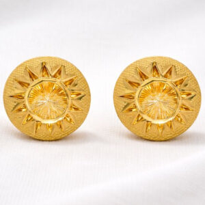 Surya Chakra Gold Earrings - 22K Jewellery