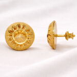 Surya Chakra Gold Earrings - 22K Jewellery