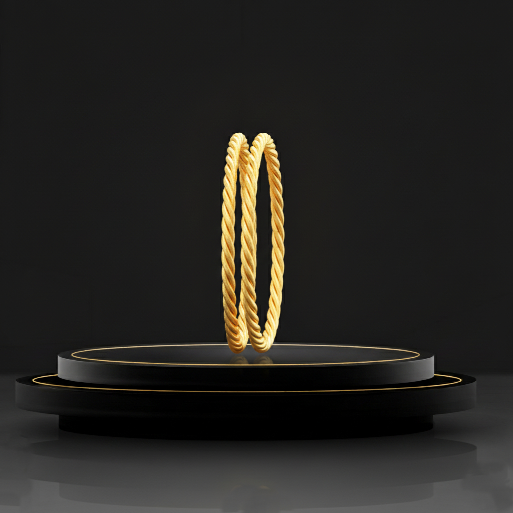 Golden Twist Bangles - 22K Jewellery Golden Twist Bangles - 22K Jewellery