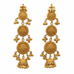 Rajvanshi Cascade Gold Earrings - 22K Jewellery