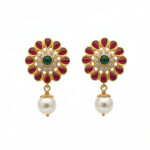 Noir Petal Gold Earrings - 22K Jewellery