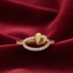 Halo Of Love Gold Ring - 22K Jewellery