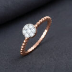 Starlit Circle Diamond Ring - 18K Jewellery