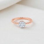 Starlit Circle Diamond Ring - 18K Jewellery