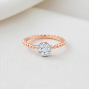 Starlit Circle Diamond Ring - 18K Jewellery