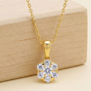 LUSTRE FLOWER DIAMOND PENDANT - 18K JEWELLERY