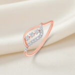 ROSE GOLD DIAMOND LEAF RING - 18K JEWELLERY