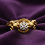 Golden Scroll Bloom Ring - 22K Jewellery