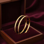 Antique Charm Gold Bangles - 22K Jewellery