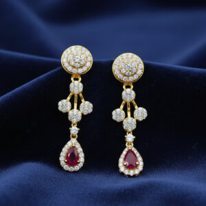 Scarlet Royale CZ Danglers - 22K Jewellery