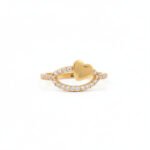 Halo Of Love Gold Ring - 22K Jewellery