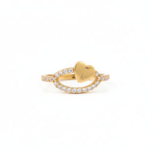 Halo Of Love Gold Ring - 22K Jewellery