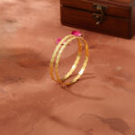 Serene Swirl Gold Bangles - 22K Jewellery